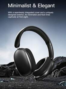 Wireless Headphones With Deep Bass, Lightweight And Foldable Design, Built-In Microphone, Compatible With 3.5mm Audio Cable, Stereo Sound, Suitable For Travel, Work, Laptops, And Mobile Phones. Wireless Gaming Headphones For IOS, A Top Choice For Christmas And Birthday Gifts. - Black - View 5