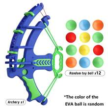 软弹射击靶玩具，软弹射击玩具，适合3岁以上儿童，新年、圣诞节、生日送给男孩女孩的绝佳礼物 - 藍色射擊EVA軟彈弓箭 - 查看 9