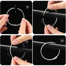 10pcs/Pack Shower Curtain Rings, Shower Curtain Hooks Metal Round Shower Ring Hooks For Bathroom Shower Rod - Multicolor - View 6