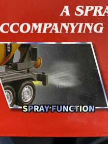 Juguete fricción excavadora llantas goma saca humo, máquina construcción juguete, habilidades motrices niños, colección construcción, material duradero - Amarillo - Ver 5