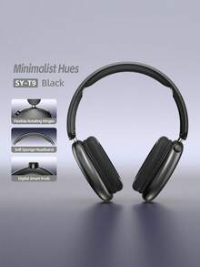 Wireless Headphones With Deep Bass, Lightweight And Foldable Design, Built-In Microphone, Compatible With 3.5mm Audio Cable, Stereo Sound, Suitable For Travel, Work, Laptops, And Mobile Phones. Wireless Gaming Headphones For IOS, A Top Choice For Christmas And Birthday Gifts. - Black - View 11