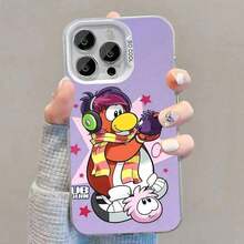 Funda Game C-Club Penguins Compatible con 17, 16, 15, 14, 13, 12, 11, Pro, Max, Plus Cubierta Mate Blanca a Prueba de Golpes - Z6 - Ver 2