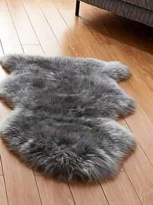 Modern Minimalist Faux Wool Rug - Soft Plush Surface, Machine Washable - Suitable For Living Room, Bedroom, Home Decor - Winter Gift, Wool-Like Rug, Autumn/Winter Carpet, Thick/Plush - Smoky Gray - View 20