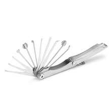 5pcs/11pcs Folding Wave Brush Set Civil Lock All-Steel Tool Set For Locksmith Supplies Repair Tools