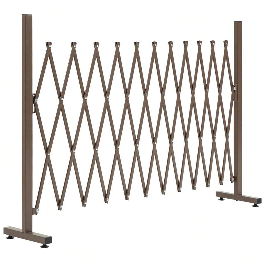 Outsunny Removable Garden Screen 35-300 Cm, Ideal For Garden, Aluminum, Brown, H103.5 Cm On Site - 1 - View 1