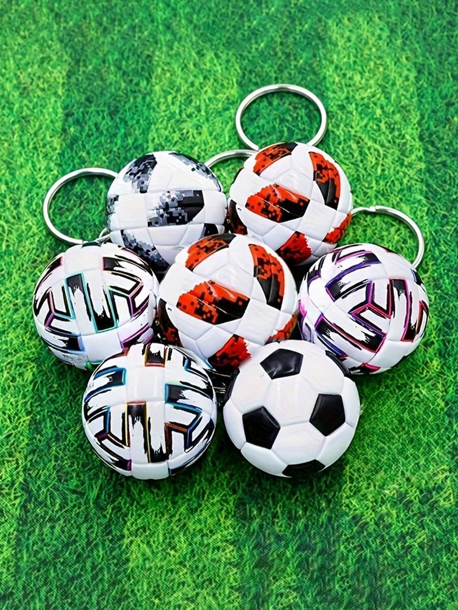 Chaveiro de Futebol da Copa do Mundo, Chaveiro Comemorativo Masculino em Couro PU para Fãs de Futebol, Pode Ser Usado Como Chaveiro para Bolsa, Chaveiro para Carro, Presente para Amigos, Presente de Aniversário, Presente para Clubes, Presente de Feriado, Presente para Festas, Acessório Casual e Decorativo para Bolsas do Dia a Dia - Multicolorido - Ver 1