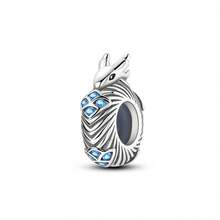 1 pieza Cadena de cuentas espaciadoras versátil clásica chapada en plata, encanto para pulsera, ideal para hacer joyas DIY, opción ideal como regalo de joyas para mujeres - Plateado - Ver 25