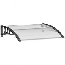 Outsunny Front Door Awning, Patio Cover, Polycarbonate Countertop Awning, Clear, 75x100cm On Site - 1 - View 1
