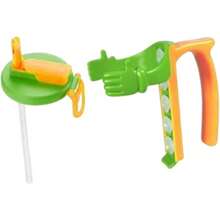 Generic Tapa y soporte para latas de refresco, soporte para latas de bebidas con asa, tapas portátiles con para de 12 para clubes, hogares, jugos, Azul - Verde - Ver 7