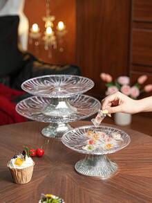 Khay cao chân đế dùng để trưng bày đồ ăn nhẹ, kẹo, trái cây sấy khô, dùng trong tiệc cưới, lễ hội; Khay cao chân đế dùng cho tiệc tùng, sự kiện; Khay có thể tái sử dụng. - Hoa hướng dương trong suốt - Xem 5