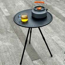 Outdoor Aluminum Alloy Folding Table, Lightweight Coffee Table, Portable Picnic Camping Table, Adjustable Small Round Table - Multicolor - View 4