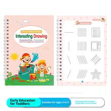 Libro de trazado 3 en 1 para niños - Alfabeto, números y dibujo, práctica de escritura preescolar, libro educativo de preparación escolar para edades de 3 a 5 años - Multicolor - Ver 7