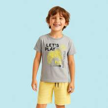 Kit 6 Peças De Conjunto Infantil Para Menino Adolescente De Verão Estampado Confortável - Multicolorido - Visão 8