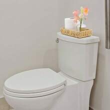 Bathroom Tray Countertop, 10 Inch Hyacinth Bathroom Basket, Toilet Bathroom Vanity Tray, Rattan Wicker Tray Bathroom Decor Coffee Table Small - 10.1" X 6" X 2" - View 8