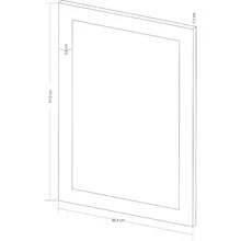 NewLive Deco Espejo de Pared Rectangular 36.3 x 51.3 cm Marco Blanco Diseño Moderno para Baño y Oficina. - blanco - Ver 6