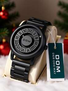 DOM Men's Watch, Mirrorless Magnetic Levitation Magnetic Steel Ball Quartz Waterproof Fashionable Personalized Men's Watch, Suitable As Christmas Gift For Family And Friends - Shape - View 2
