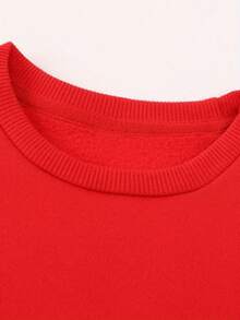 Girls' Selected Fall/Winter Crewneck Sweatshirts - 紅色 - 查看 2