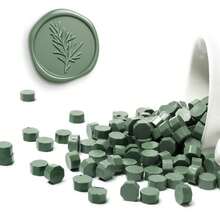 100 sztuk/worek Metalowe ośmiokątne koraliki do pieczętowania woskiem, używane do pieczętowania kopert, zaproszeń ślubnych, koralików do pieczętowania opakowań prezentowych