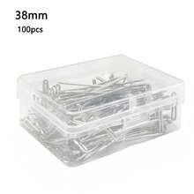 100pcs T-Shaped Hair Clips, Silver Color, 38mm Length, For Fixing Wigs, Styling Tool, Suitable For Wig Display, Braiding Hairstyles, With Gift Box - White - View 7