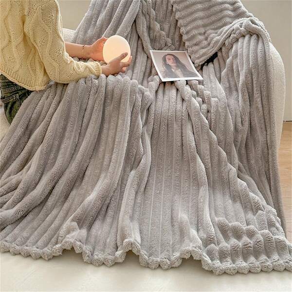 1pc Fluffy Soft Plush Blanket, Flannel Fleece Blanket For Bed, Couch, Office Nap, Halloween Costume Furry Throw