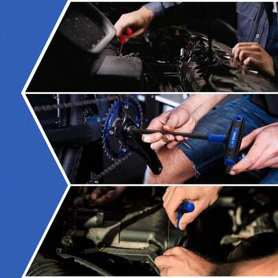 14PCS T Handle Allen Wrench Set, Metric &Amp; SAE Hex Key Set, Long Arm Hex Key Wrench Set With Portable Organizer