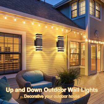 CANMEIJIA 1 pieza Lámpara de pared estilo nórdico moderno en color negro, Luz de pared LED, Lámpara de pared de uso interior/exterior, Base GU10, Bombilla GU10 reemplazable, Instalación semiempotrada, 110V/220V, Luz de pared exterior impermeable, Adecuada para dormitorio, sala de estar, cocina, escalera, pasillo, jardín, patio, bar, balcón, entrada