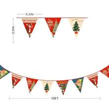 32Ft Blue And White Snowflakes Banner Triangle Flag Pennant Bunting Fabric Garland Streamers For Winter Wonderland Christmas Frozen Birthday X-Mas New Years Party Festivals Hanging Decorations - Bannière vintage en toile - Voir 3
