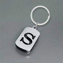 1pc Spanish Carved Casual Style Stainless Steel Keychain, Romantic Valentine's Day Gift For Husband Or Boyfriend - YSK-404 - View 31