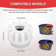 4 Pcs Heavy Duty Pedal Bearing Set Nylon Steel Replacement Parts For Spin Mop Bucket Easywring System Home Kitchen Cleaning Tools Maintenance Repair Kit - mặc định - Xem 2