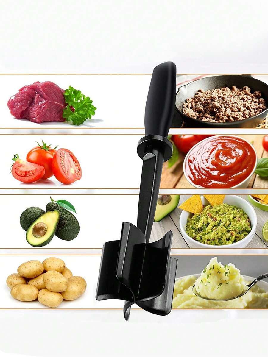 1pc Meat Chopper, Rice Mixing, Grinding, Meat Smashing Shovel, Meat Mincing, Cooking Scraper, Meat Smashing Tool, Meat Smashing Stick