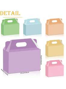 5-Piece Colorful Gift Box, Available In Multiple Colors, Suitable For Bridesmaid Invitations, Weddings, Birthday Gifts, Baby Showers And Other Parties, Valentine's Day Gifts, Valentine's Day Wrapping, Birthday Gifts, DIY Projects, Beauty Storage Boxes, Graduation Gift Wrapping, Wedding Party Decoration Boxes. Available In Purple, Pink, Blue, And Orange. - Multicolor - View 4