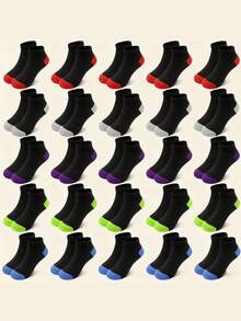 25 paires de chaussettes multicolores pour enfants, chaussettes de sport respirantes pour garçons et filles de 1 à 14 ans, chaussettes de sport d'équipe pour tout les jours - Multicolore - Voir 1