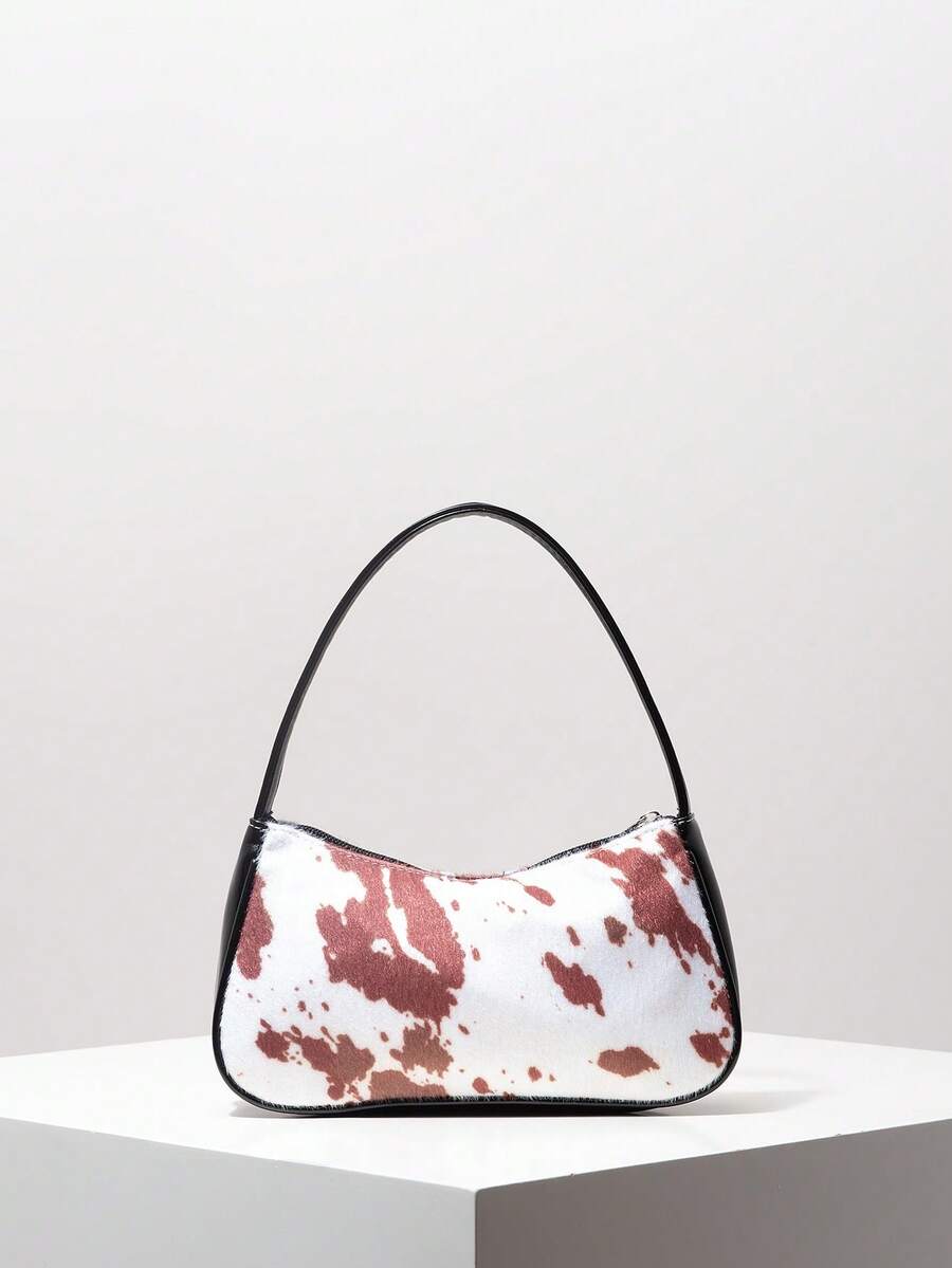 1 Stück Tierprint Umhängetasche, Plüsch Geldbörse, Damen Arbeitstasche, Damen Geschenk, Kirsche Schlüsselanhänger, Taschenzubehör, Herbst/Winter (zufälliges Muster) - Verschiedenfarbig - Übersicht 1