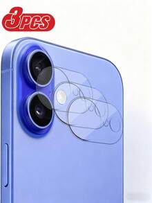 3片装相机镜头钢化玻璃保护膜，兼容 16/16 Plus - 17 17 Pro 17 Pro Max 17 Air，高清透明全覆盖保护