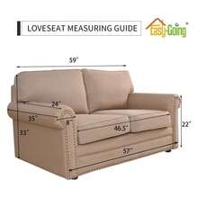 Reversible Loveseat Couch Cover For 2 Cushion Couch Sofa Cover For Dogs Water Resistant Furniture Protector With Foam Sticks Elastic Straps For Pet Loveseat, Brown/Brown - Multicolor 1959 - View 6