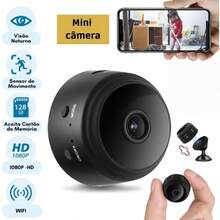 Câmera de Segurança Wi-Fi A9 Full HD 1080p 360° Espiã com Visão Noturna e Gravação Remota - Preto - Visão 8