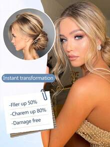 Long Side Air Bangs,2PCS Clip In Bangs 12 Inch Long Wavy Curly Clip In Bangs Synthetic Fiber Front Side Bangs For Women Daily Use - Multicolor - View 5