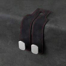 1PC Imitation Fur Metal Hook Car Hook, Car Seat Back Double Hook, Multifunctional Car Rear Seat Mobile Phone Bracket