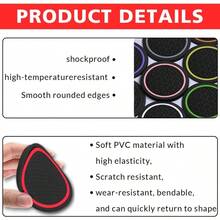 New4 posavasos para coche a prueba de polvo accesorios interiores para automóviles 2.75 pulgadas almohadillas para orejas antideslizantes para botellas de agua universales para vehículos camiones - NegroRojo - Ver 7