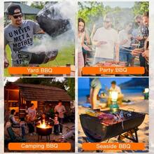 43-Inch Charcoal Outdoor BBQ Grill - Portable Camping Grill, Offset Smoker - 1 - View 3