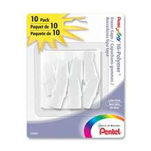 Pentel Arts ZEH02PABP10 - Borradores de tapa blanca de polímero de alta calidad paquete de 10 - Blanco - Ver 3