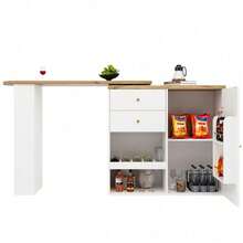 Bar Tables - White + MDF-1 - View 6