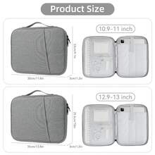 DANYCASE Tablet Sleeve, Fits 11-13 Inch Tablets, Protective Case With Padding, Portable Bag, Compatible With IPad And ASUS Tablets - Grey Oxford Cloth - View 6