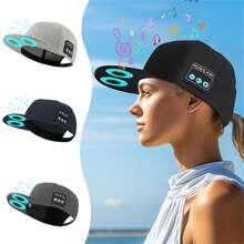 1PC/2PCS Wireless Bluetooth Baseball Cap With Wireless Speaker Adjustable, Rechargeable Speaker Hat, Smart Speakerphone Cap Built-In Microphone For Outdoor Sports, Cable-Free Exercise Headwear - 淺灰色 - 查看 2