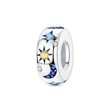 1 pieza Cadena de cuentas espaciadoras versátil clásica chapada en plata, encanto para pulsera, ideal para hacer joyas DIY, opción ideal como regalo de joyas para mujeres - Plateado - Ver 15