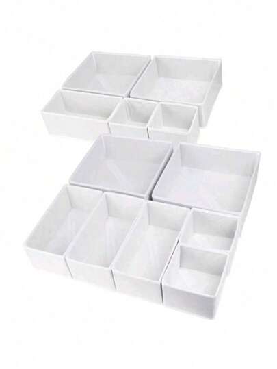 6 Pcs Foldable Underwear Bras Organizer - Simple Style Drawer Divider Storage Boxes, Closet Dresser Bins For Home Bedroom Decor