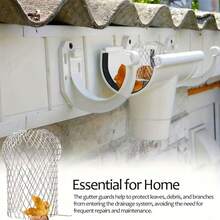 4pcs Anti Clogging Downspout Filter - A Drainage Ditch Protection Device For Roof Drainage Protection, Debris And Dirt Blockage Plug, Outdoor Leak Cover With Drainage Network, Silicone Filter Screen For Balcony And House Circular Cover - Silver - View 3