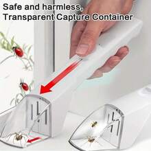 1-Pack Handheld Insect Trap Releaser, Portable Insect Catcher, Quick Release, Pest Control Tool For Home And Garden, No Batteries Required - White - View 5