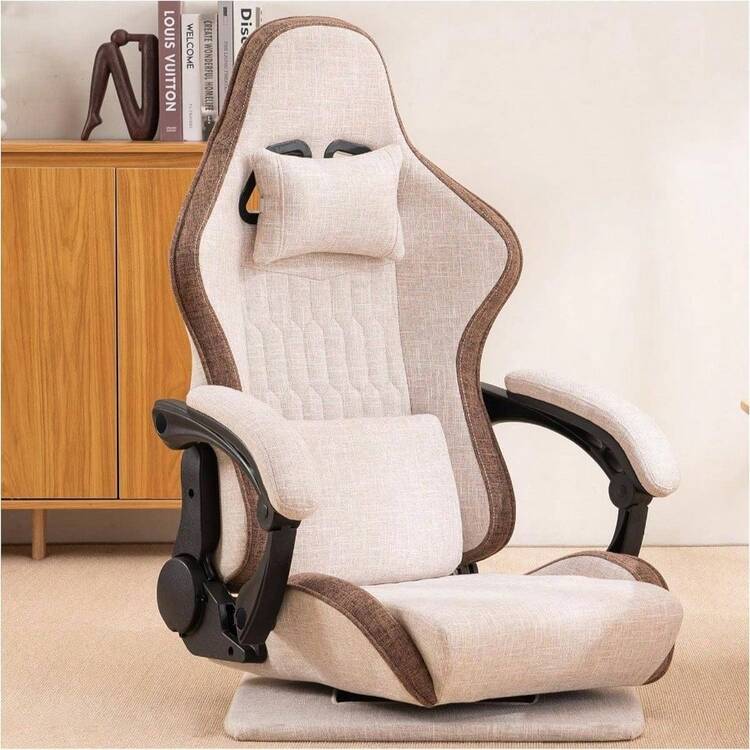 ゲーミング座椅子 ハイバック ファブリック 180°リクライニング