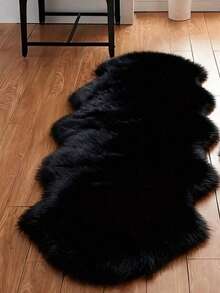 Alfombra de área de piel de oveja sintética - Diseño minimalista moderno para sala de estar, dormitorio y decoración del hogar - Respaldo suave, lavable a máquina - Regalo perfecto de invierno, alfombras de felpa, alfombras de lana, alfombras de otoño/invierno, alfombras gruesas/esponjosas